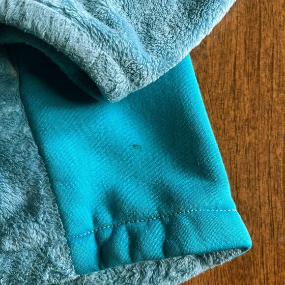 The North Face teal crossover fleece hoodie - Picture 7 of 12